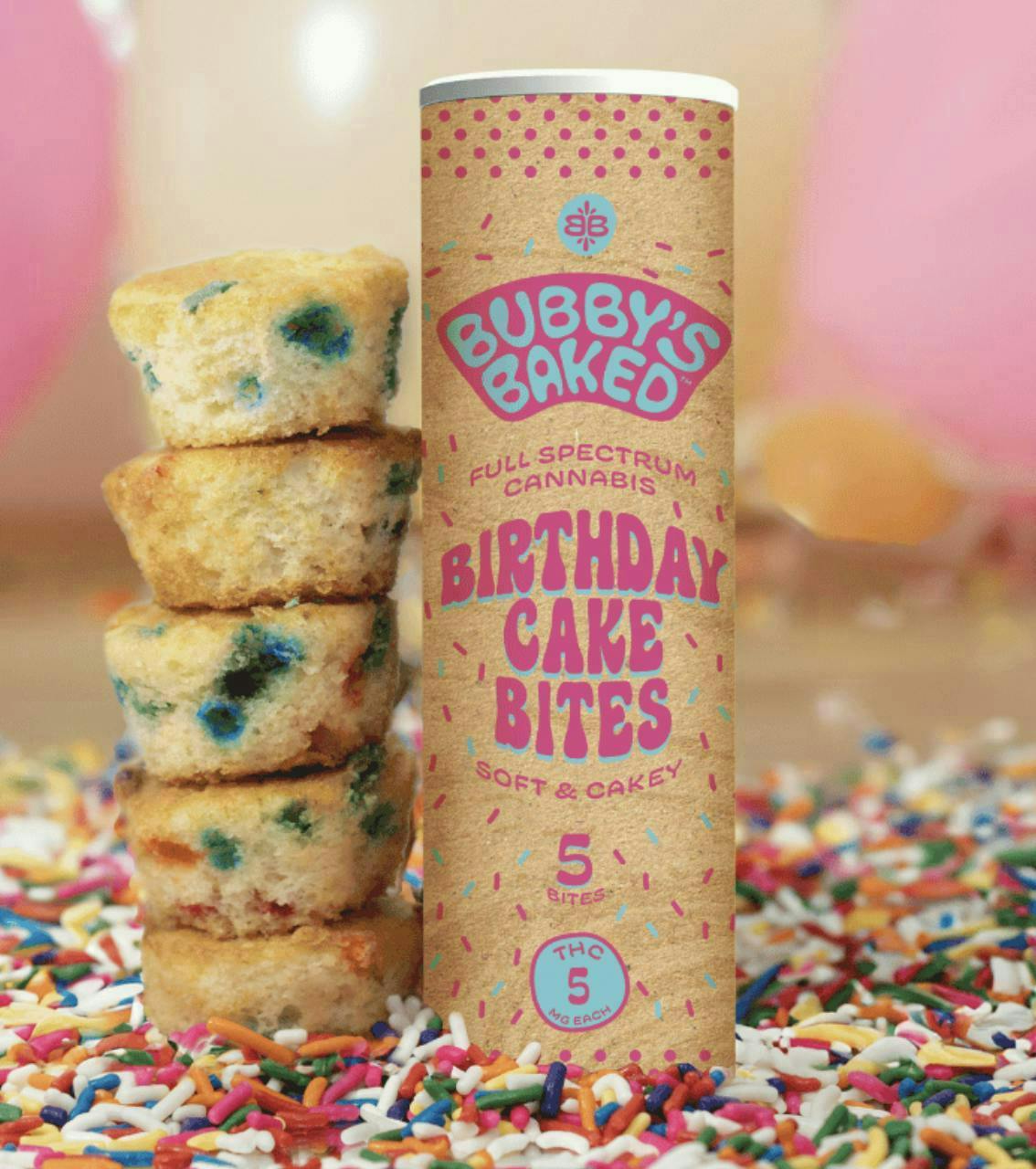 Bubby's Baked - Bubby's Baked | Birthday Cake Bites | 25mg | 5ct | 5mg/ea - 1