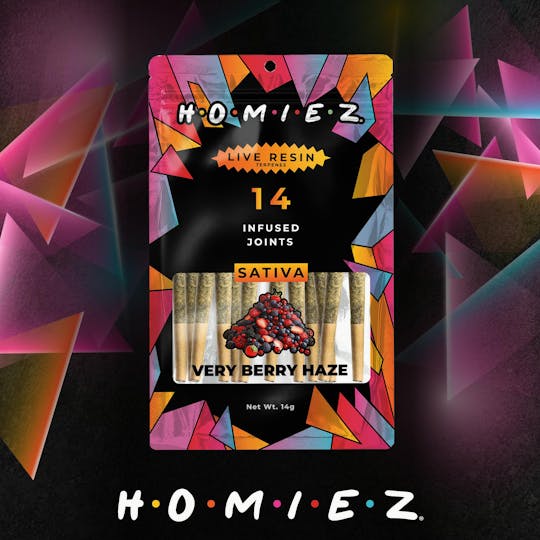HOMIEZ - HOMIEZ – 14 Pack 1g Infused Pre-Rolls I Very Berry Haze - 1