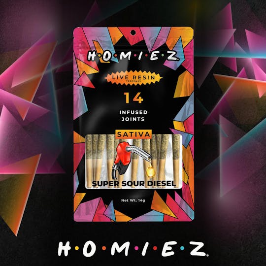 HOMIEZ - HOMIEZ – 14 Pack 1g Infused Pre-Rolls I Super Sour Diesel - 1