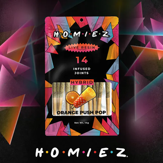 HOMIEZ - HOMIEZ | 14 Pack Infused Pre-Rolls | Orange Push Pop - 1