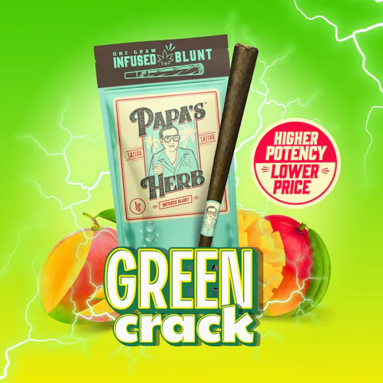 Papa's Herb - Green Crack | Infused Blunts | 1g - 1