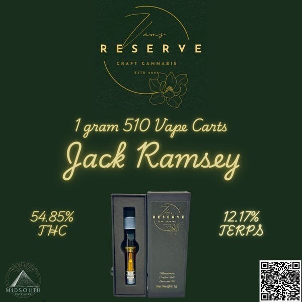 Vans Reserve Craft Cannabis Co - 1g 510 Cart - Jack Ramsey - 1