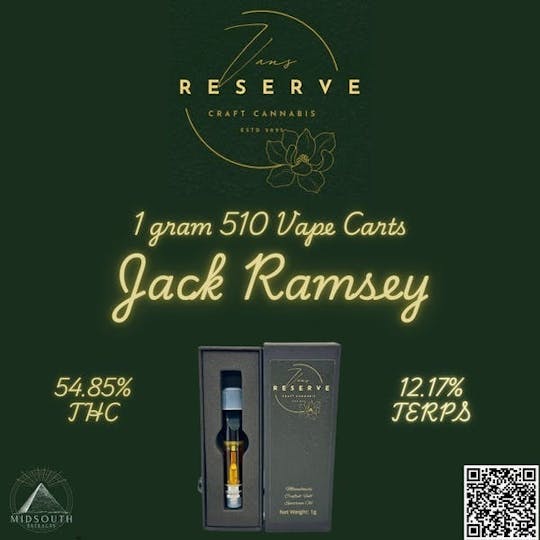 Vans Reserve Craft Cannabis Co - 1g - 510 Jack Ramsey - 1