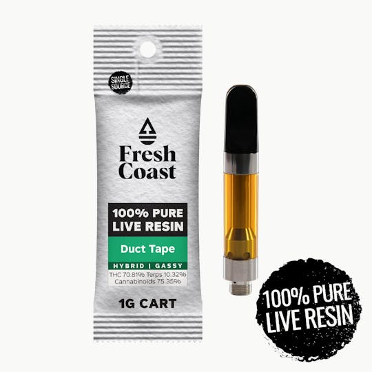 Fresh Coast - Duct Tape | 100% Pure Live Resin 1G Cart | Indica - 1