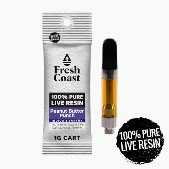 Fresh Coast - Peanut Butter Punch | 100% Pure Live Resin 1G Cart | Hybrid - 1