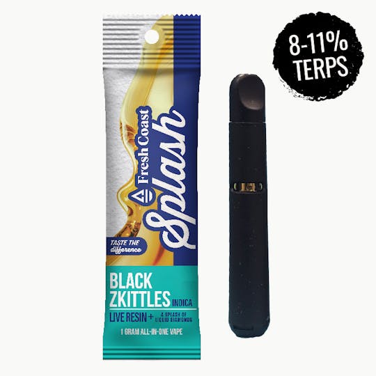 Fresh Coast - Black Zkittles | Splash Live Resin 1G Disposable | Indica - 1