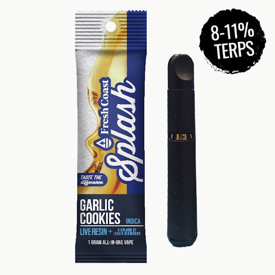 Fresh Coast - Garlic Cookies | Splash Live Resin 1G Disposable | Indica - 1