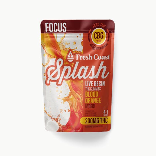 Fresh Coast - Blood Orange | Splash Live Resin Gummies | Hybrid | 200mg THC : 50mg CBG - 1
