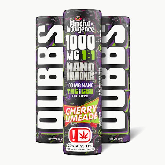 Tribe - DUBBS - Cherry Limeade - 1:1 Nano Diamond Gummies - 100mg : 1000mg total - 1