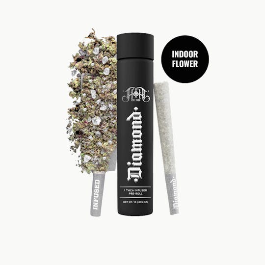 Heavy Hitters - God's Gift | Indica - NY Diamond THCA-Infused Pre-Roll - 1G Joint - 1