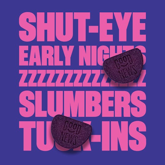 Good News - FAST ASLEEP Sour Blueberry Fast-Acting Gummies (10pk, 100mg) - 1