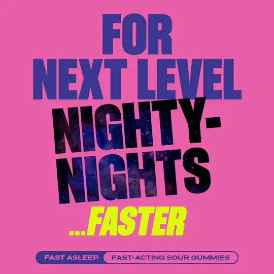 Good News - Fast Asleep | Sour Blueberry Gummies + CBN | 100mg | 10ct | 10mg/ea - 1