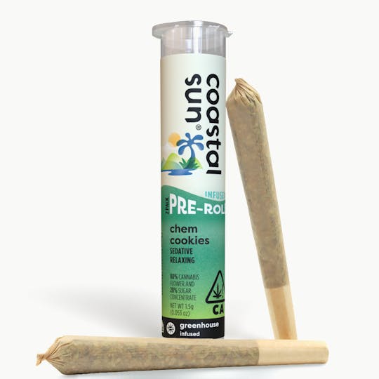 Coastal Sun - Chem Cookies Infused Greenhouse 0.75g Pre-Roll 2pk 1.5g - 1