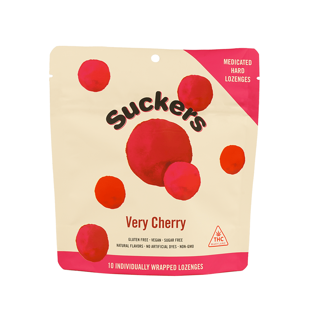 Grow West Cannabis Company - Very Cherry | Suckers | 10 Pack Lozenges | 100mg - 1