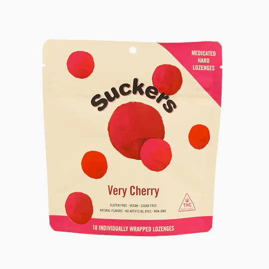 Grow West Cannabis Company - Very Cherry | Suckers | 10 Pack Lozenges | 100mg - 1