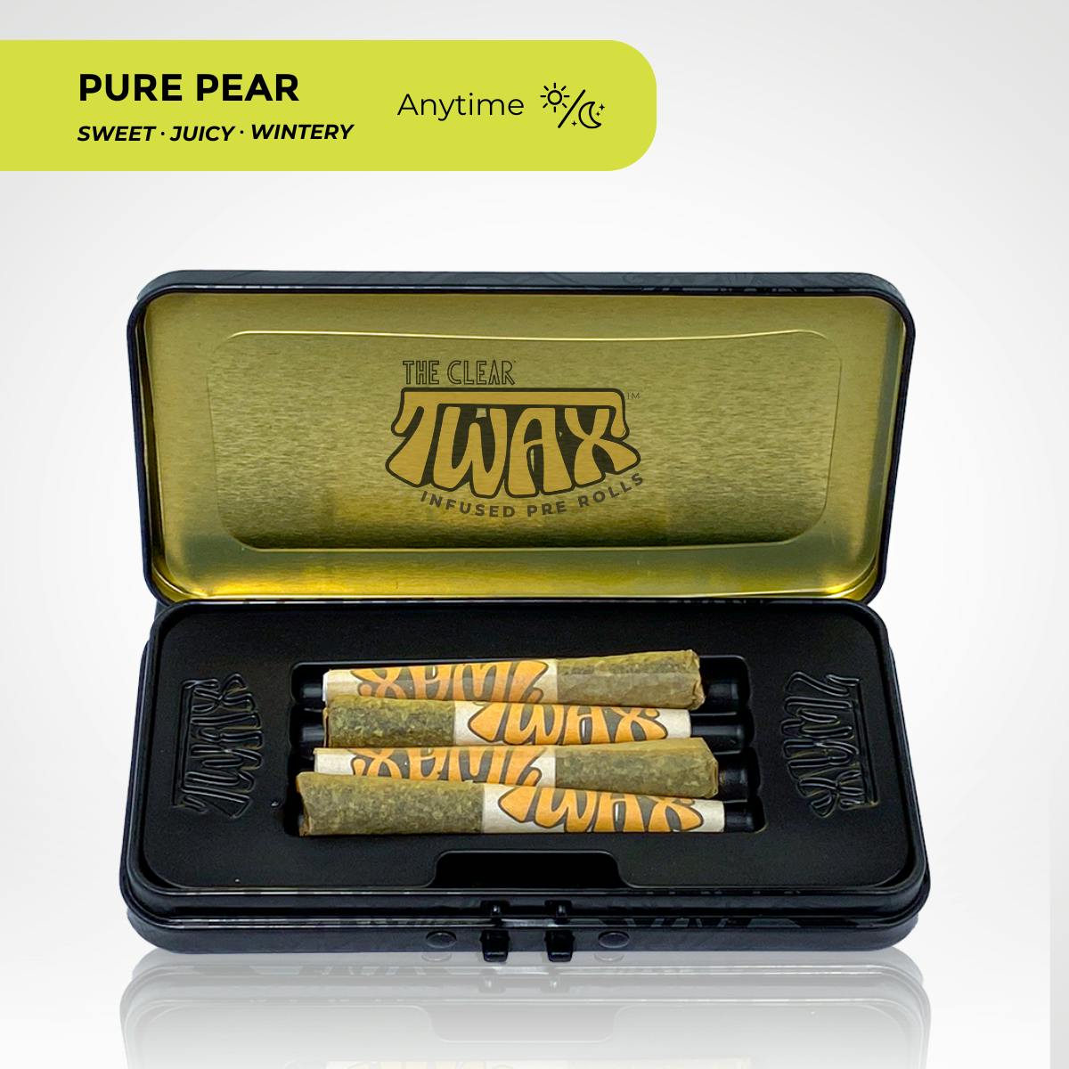 CLEAR Brands - The Clear TWAX Mini Infused Pre-rolls 2g [4 Pack] | Pure Pear - 1