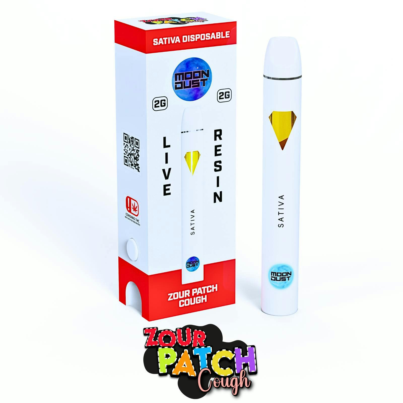 MOON DUST - Moon Dust | Zour Patch Cough | Live Resin Disposable | 2g - 1