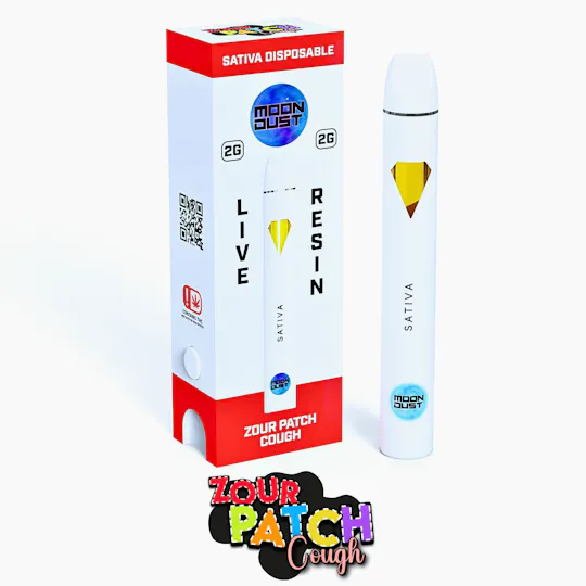 MOON DUST - Moon Dust | Zour Patch Cough | Live Resin Disposable | 2g - 1