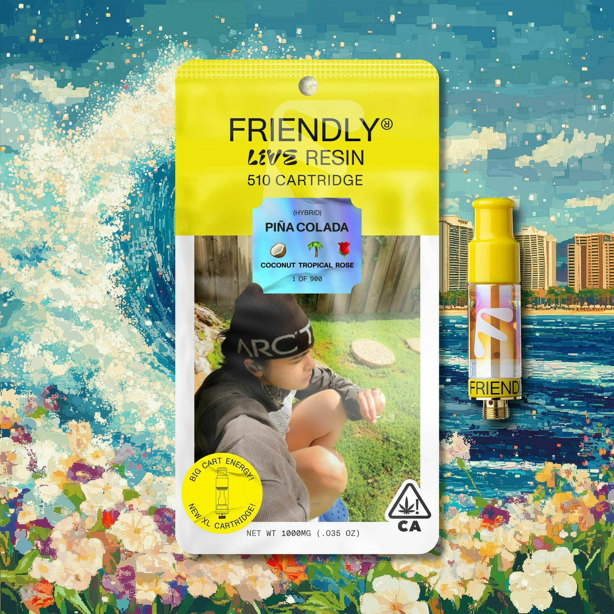 Friendly Brand - Friendly Brand | Pina Colada | Live Resin Cartridge | 1g - 1