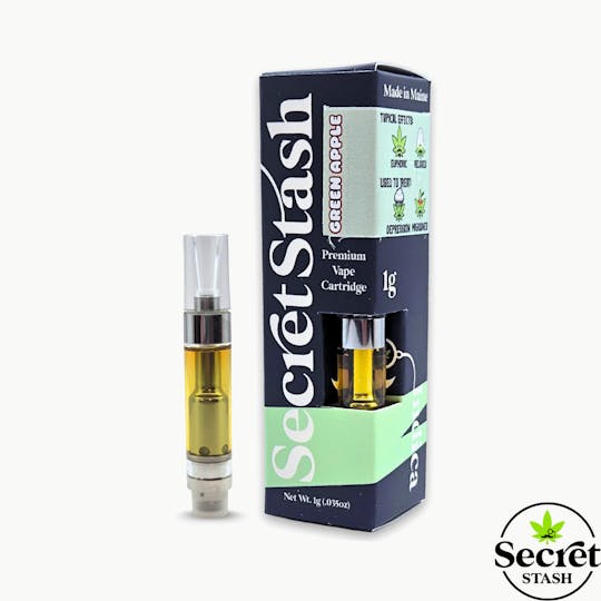 Secret Stash - Secret Stash | Distillate Cartridge | Green Apple | 1g - 1