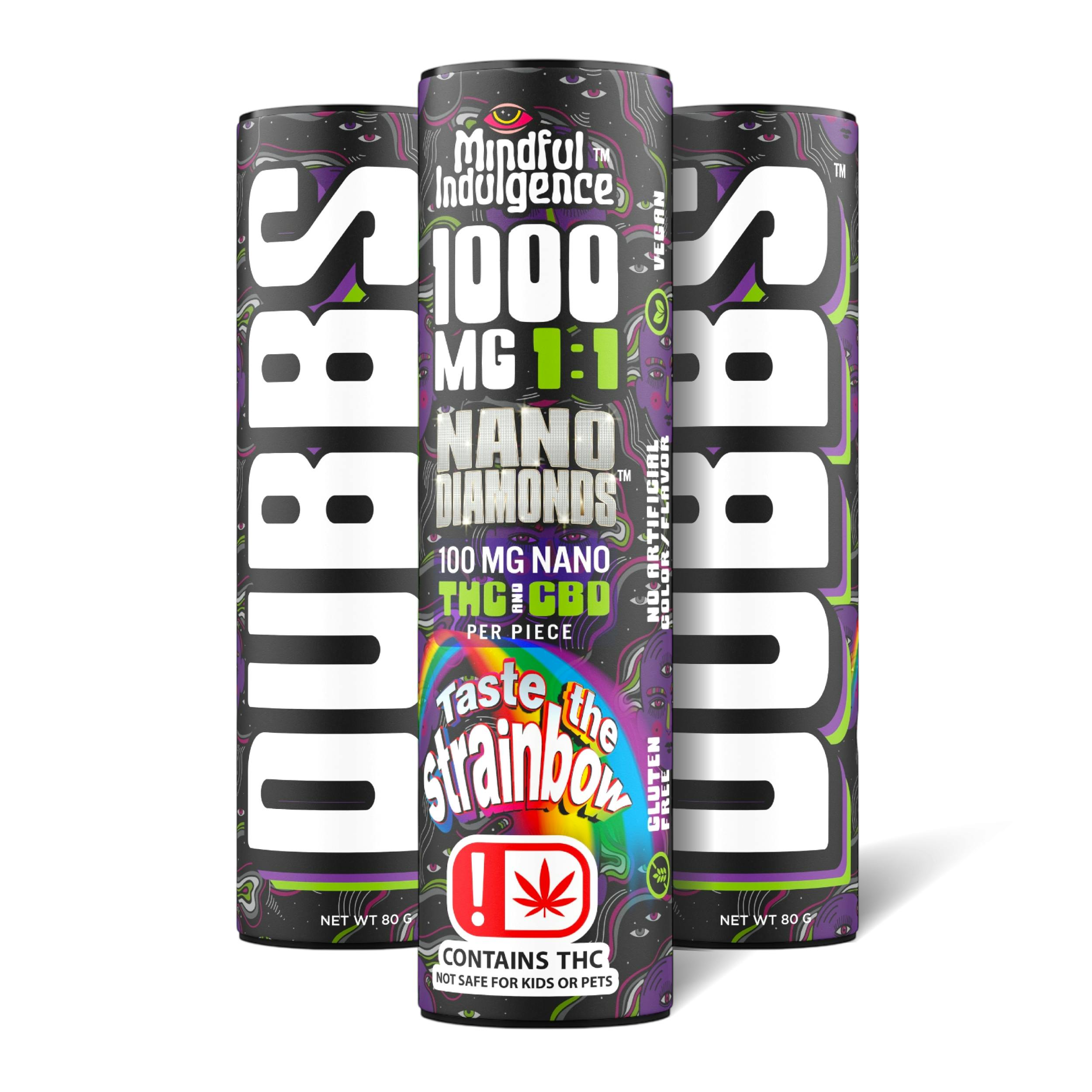 Mindful Indulgence - Mindful Indulgence | 1000mg DUBBS 1:1 Gummy | Taste The Strainbow - 1