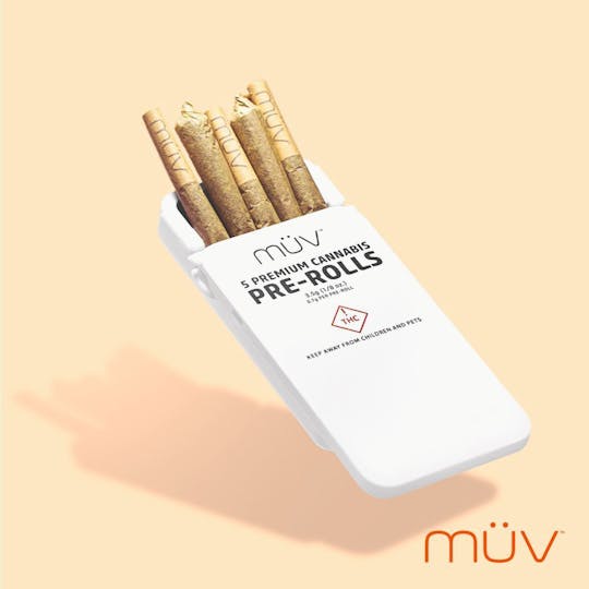 MÜV Cannabis Infused Products - MUV 5 Pack Pre Roll - 3.5g - Black Thai - 1