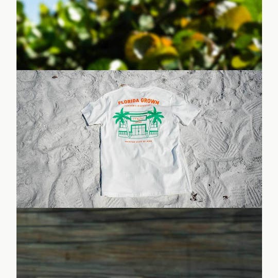 MÜV Cannabis Infused Products - Accs - FL Grown Pocket Shirt White - MUV SM - 1