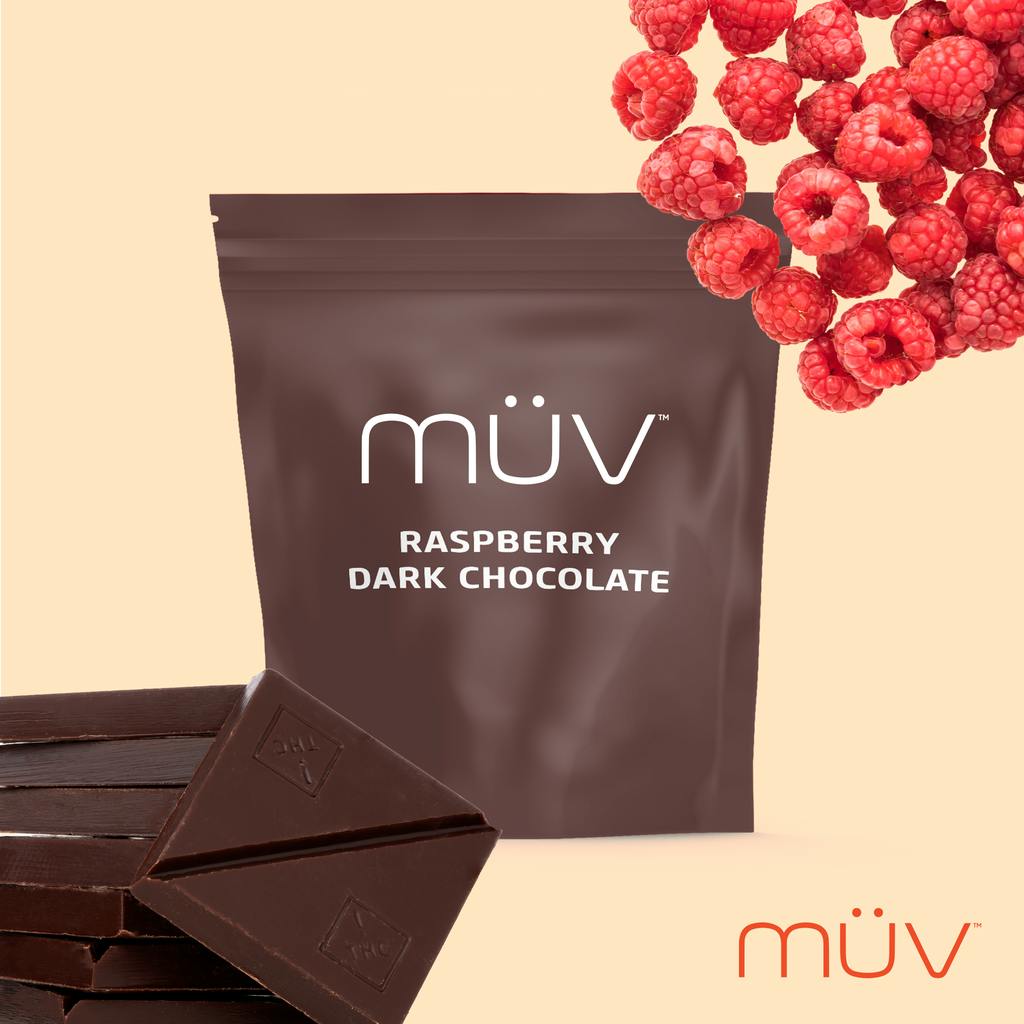 MÜV Cannabis Infused Products - MUV Dark Chocolate Raspberry - 100mg - 1