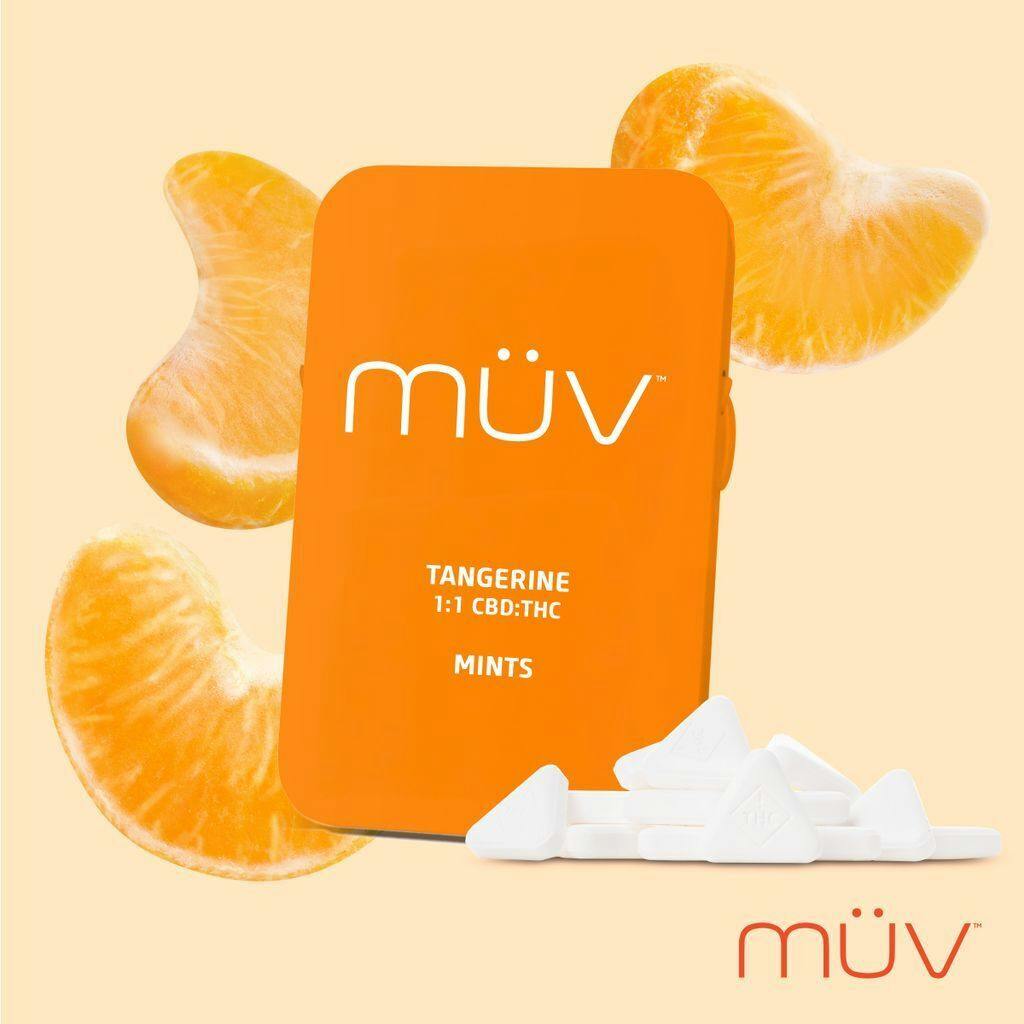 MÜV Cannabis Infused Products - MUV Meltaways Tangerine 1:1 - CBD/THC - 100mg - 1