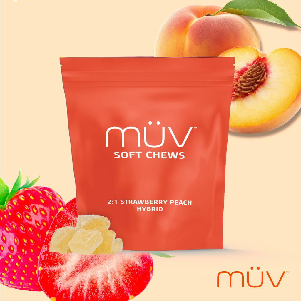 MÜV Cannabis Infused Products - MUV SC Straw Peach 2:1 - CBD/THC - 100mg - 1