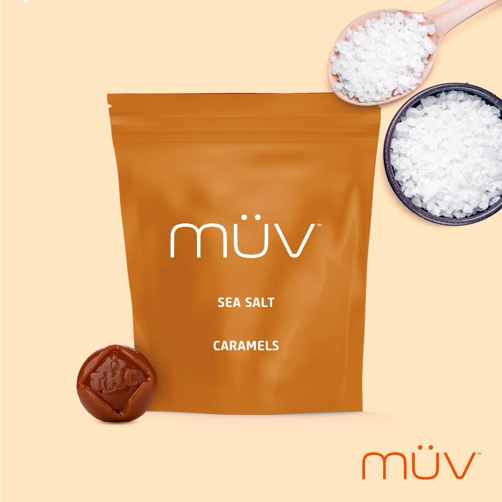 MÜV Cannabis Infused Products - MUV Sea Salt Caramel Lozenge - 100mg - 1