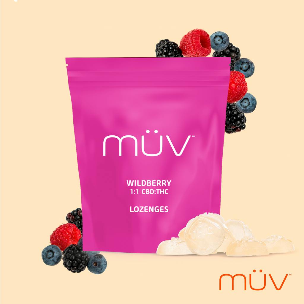 MÜV Cannabis Infused Products - MUV Wildberry Lozenge 1:1 - CBD/THC - 50mg - 1