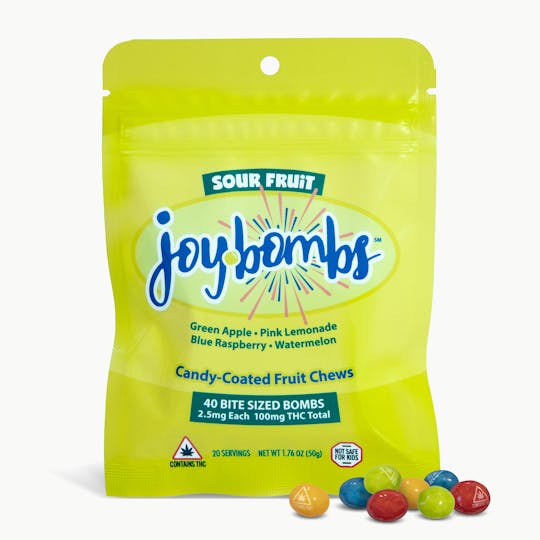 Joyibles - Joy Bombs Sour Fruit - 100mg THC (40pk / 2.5mg THC ea) - 1