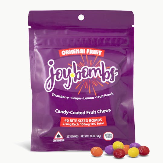 Joyibles - Joy Bombs Original Fruit - 100mg THC (40 pk / 2.5mg ea) - 1