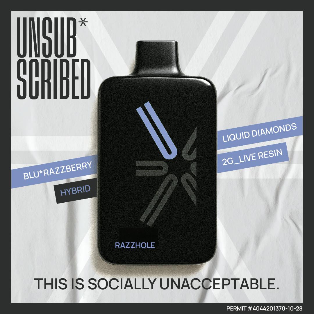 Unsub*scribed - UNSUBSCRIBED | Razzhole | 2g Liquid Diamond & Live Resin | Disposable - 1