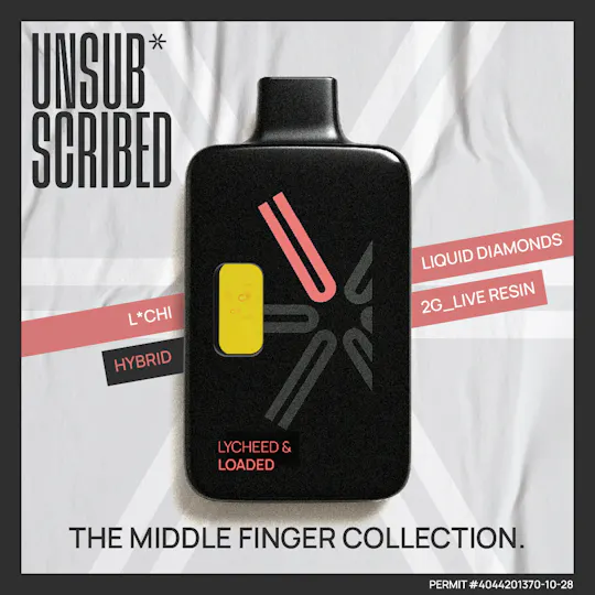 Unsub*scribed - UNSUBSCRIBED | Lycheed and Loaded | 2G Liquid Diamond & Live Resin | Dispo - 1
