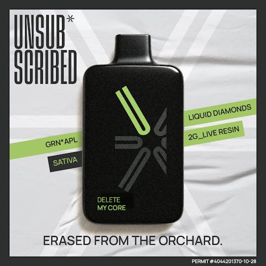 Unsub*scribed - UNSUBSCRIBED | Delete My Core | 2G Liquid Diamond & Live Resin | Disposable - 1