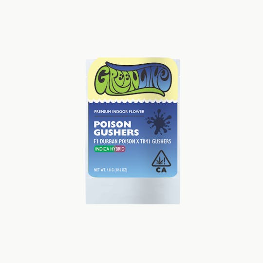 Greenline - Poison Gushers - 1/16 oz - Indoor - Indica Hybrid - 1.8g - 1