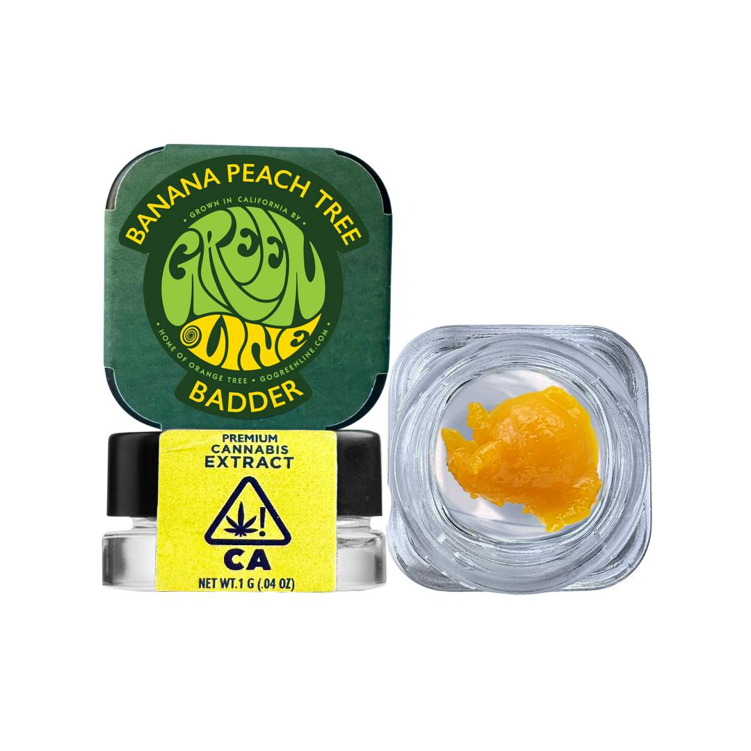 Greenline - Banana Peach Tree - Badder - Extract - Indica Hybrid - 1g - 1