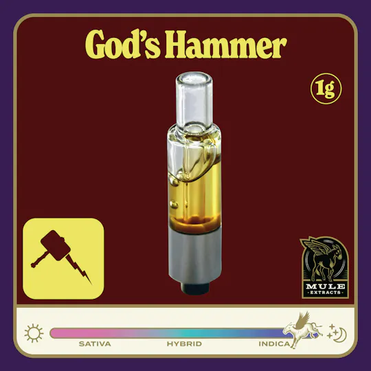 Mule Extracts - Mule Extracts | Gods Hammer | Live Resin Glass Cartridge | 1g - 1
