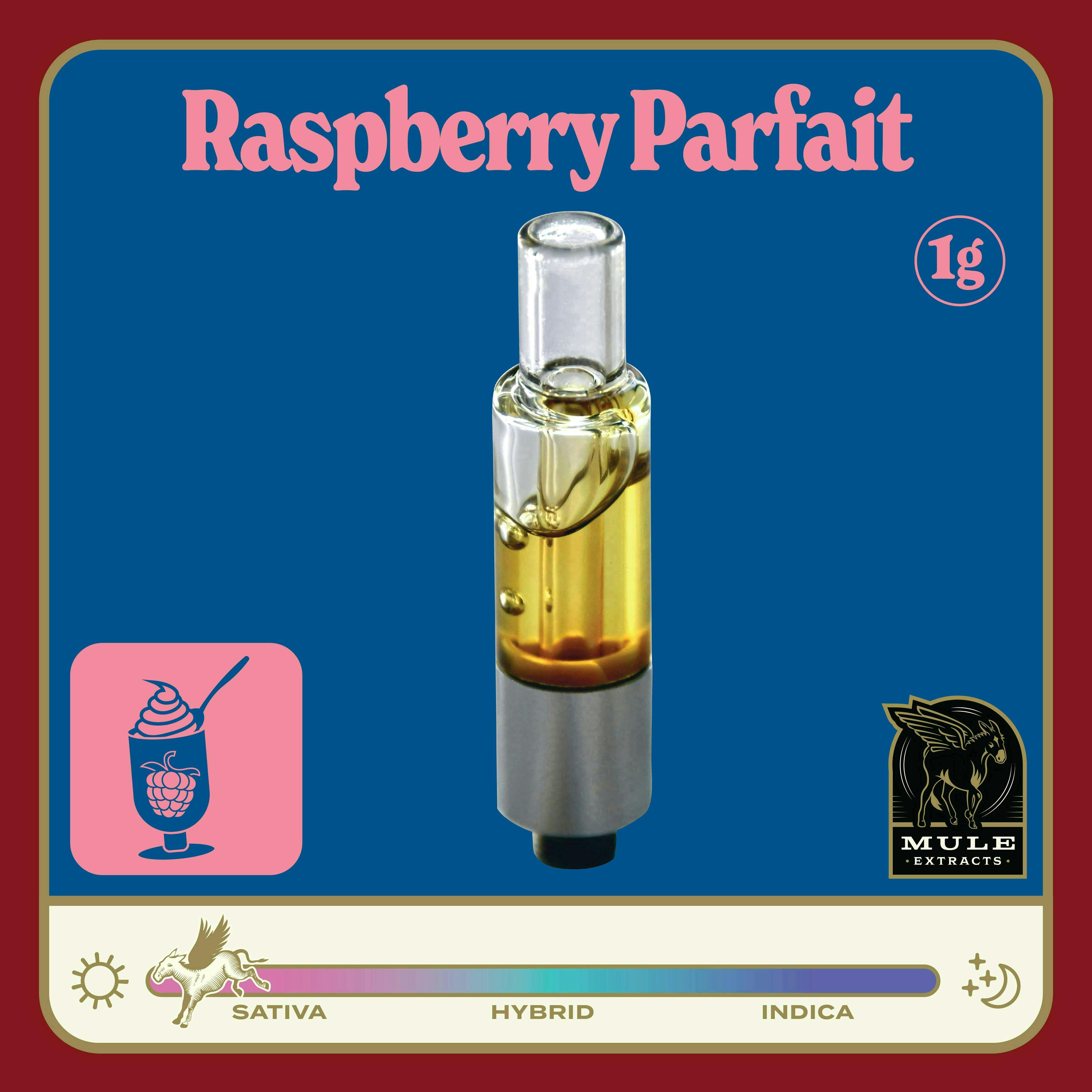 Mule Extracts - Mule Extracts | Raspberry Parfait | Live Resin Glass Cartridge | 1g - 1