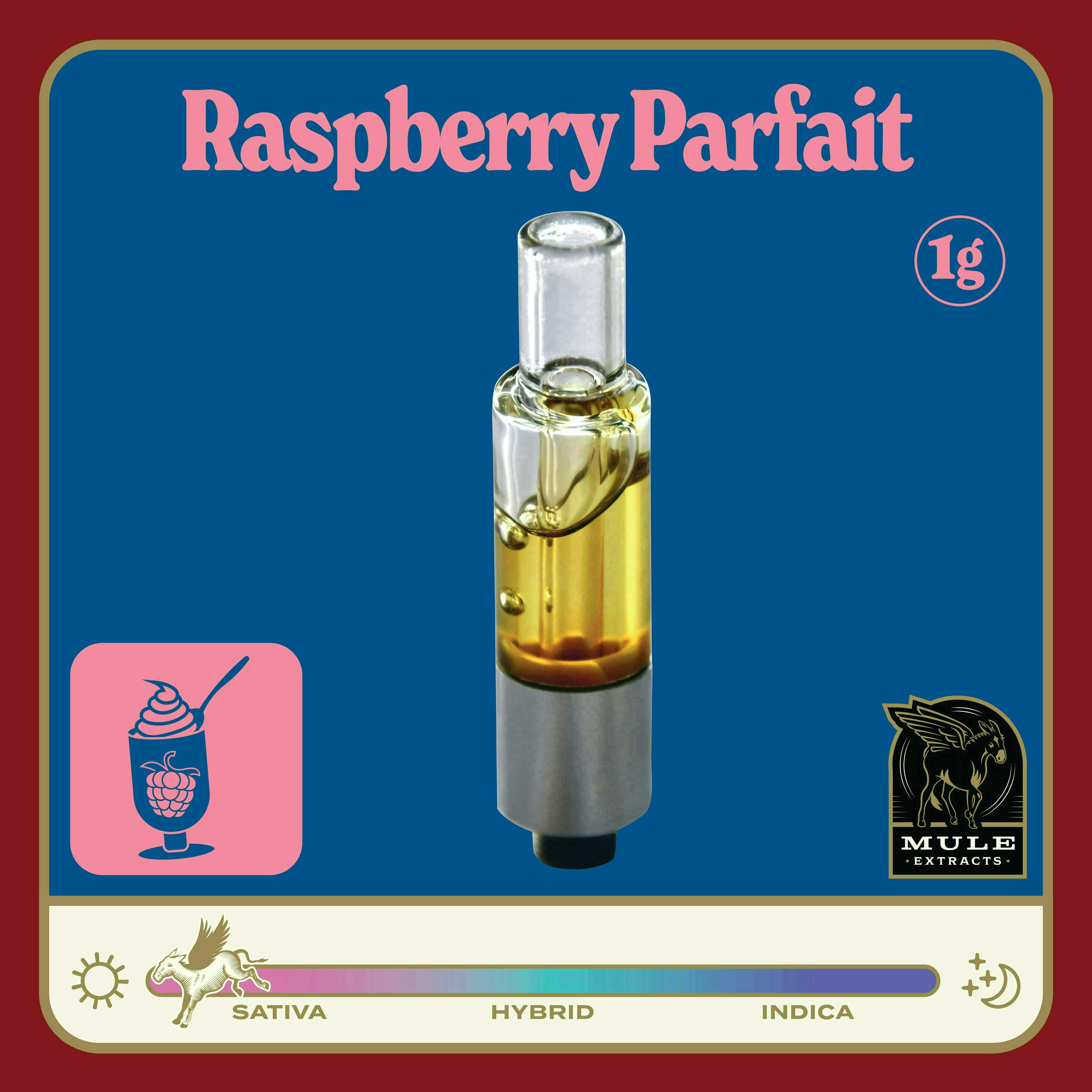 Mule Extracts - Raspberry Parfait | Live Resin Glass Cartridge | 1g - 1