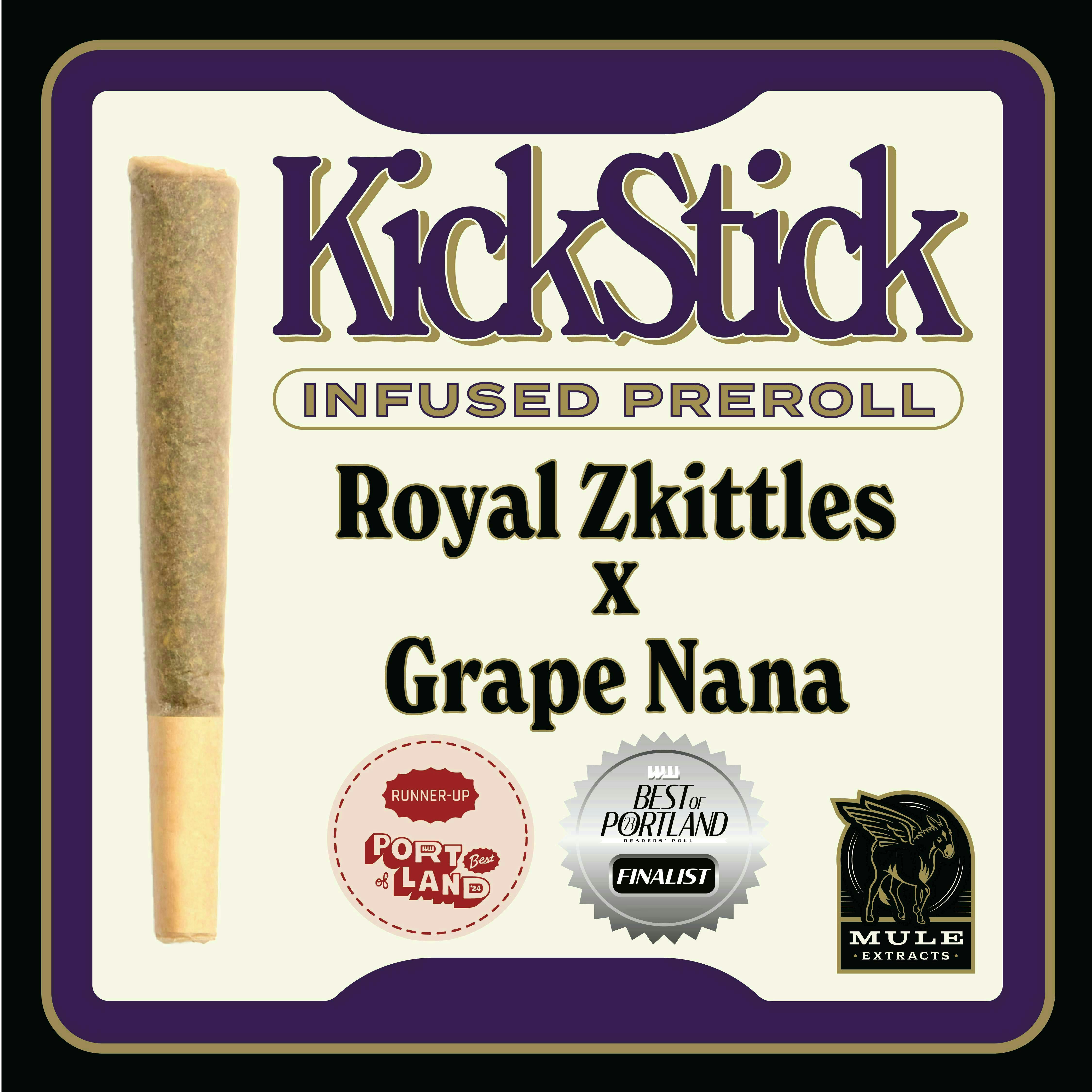 Mule Extracts - Mule Extracts | Royal Zkittles x Grape Nana | Infused Joint | 1g - 1