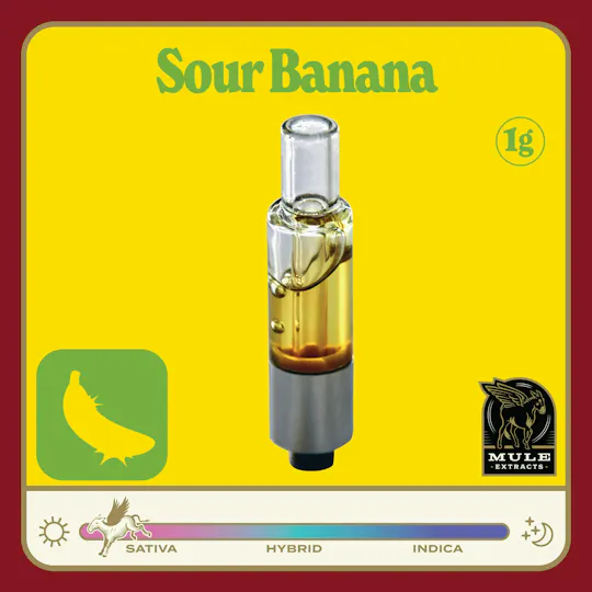 Mule Extracts - Mule Extracts | Sour Banana | Live Resin Glass Cartridge | 1g - 1