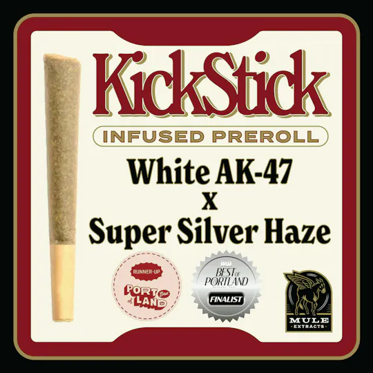 Mule Extracts - White AK-47 x Super Silver Haze | Infused Joint | 1g - 1