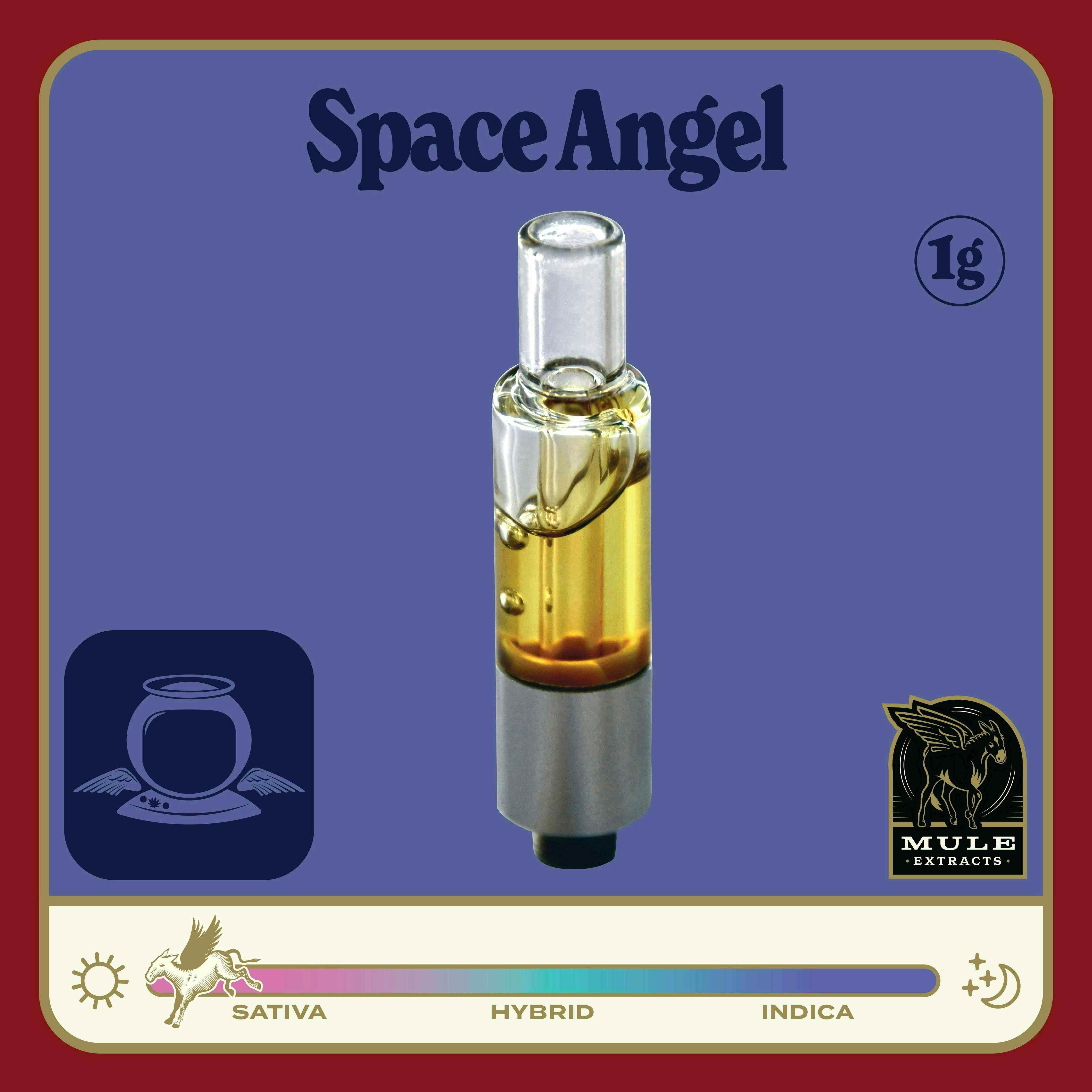 Mule Extracts - Mule Extracts | Space Angel | Live Resin Glass Cartridge | 1g - 1