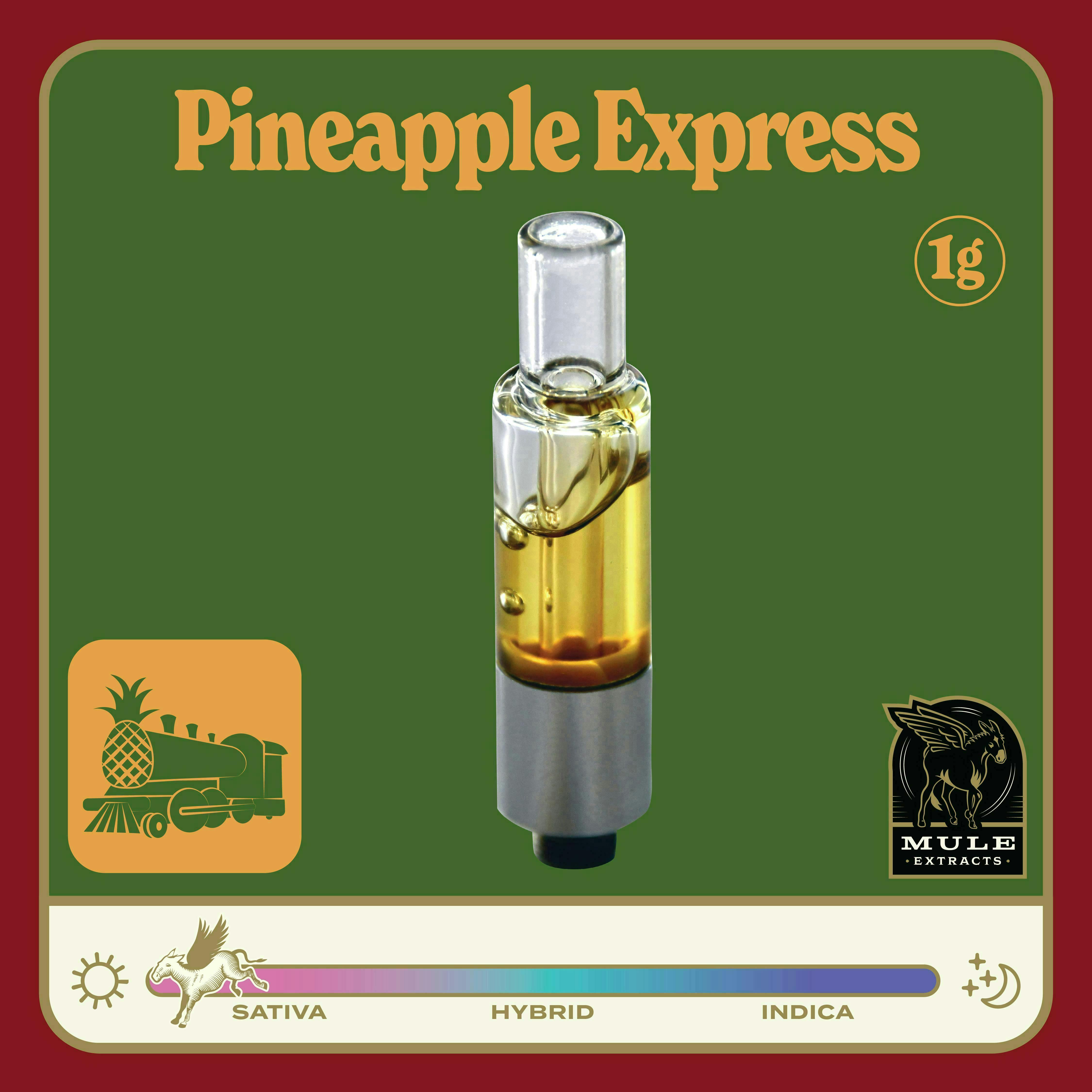 Mule Extracts - Mule Extracts | Pineapple Express | Live Resin Glass Cartridge | 1g - 1