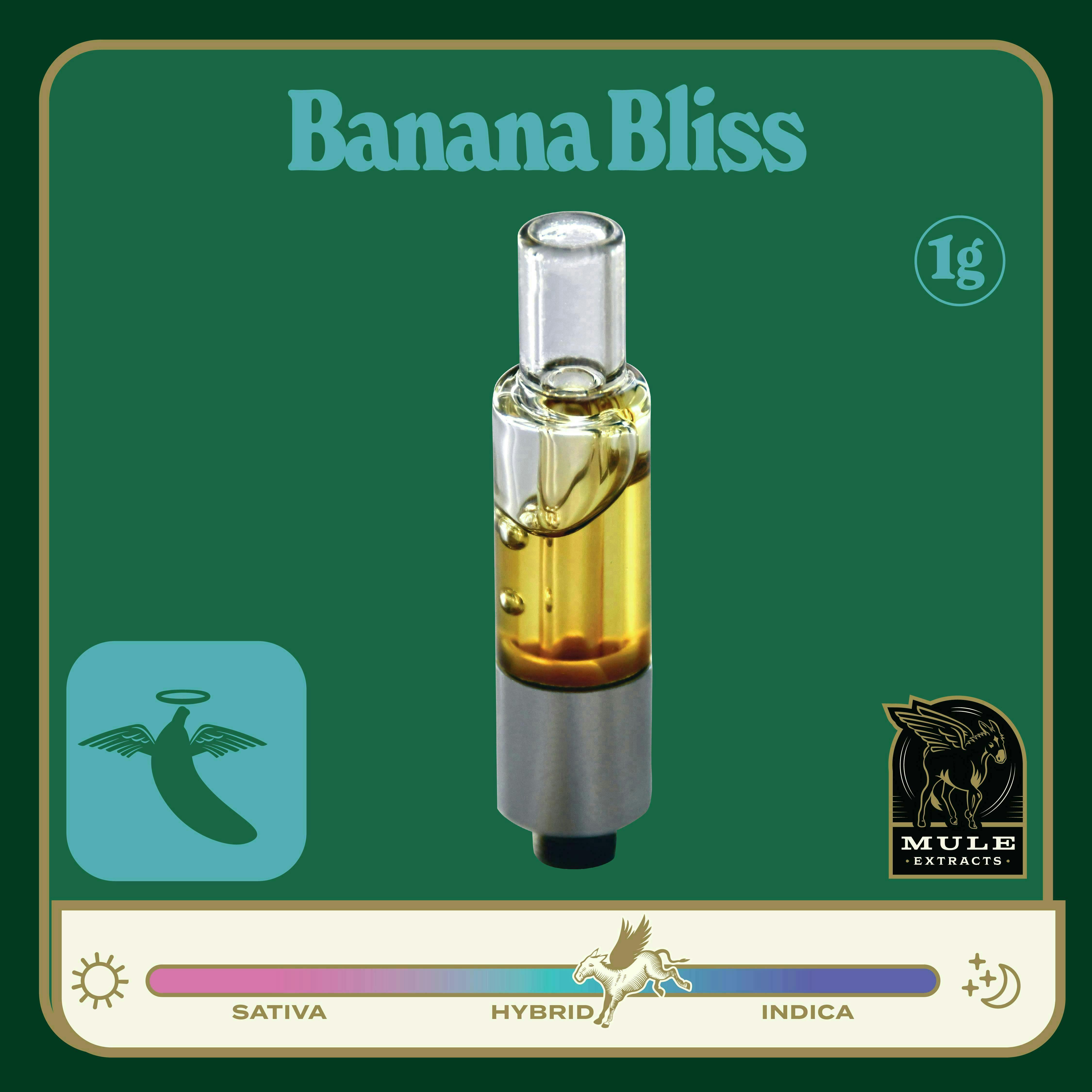 Mule Extracts - Mule Extracts | Banana Bliss | Live Resin Glass Cartridge | 1g - 1
