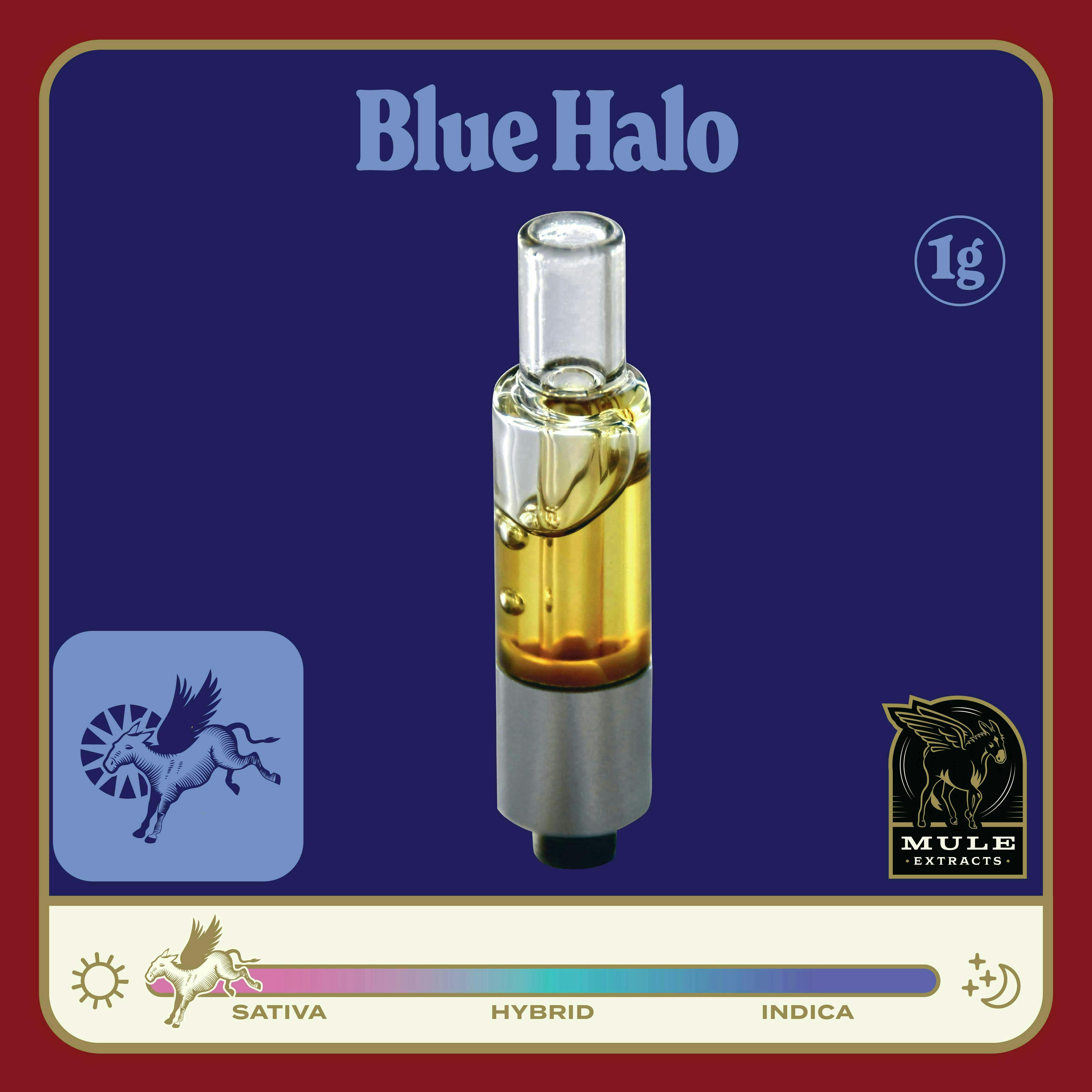 Mule Extracts - Mule Extracts | Blue Halo | Live Resin Glass Cartridge | 1g - 1