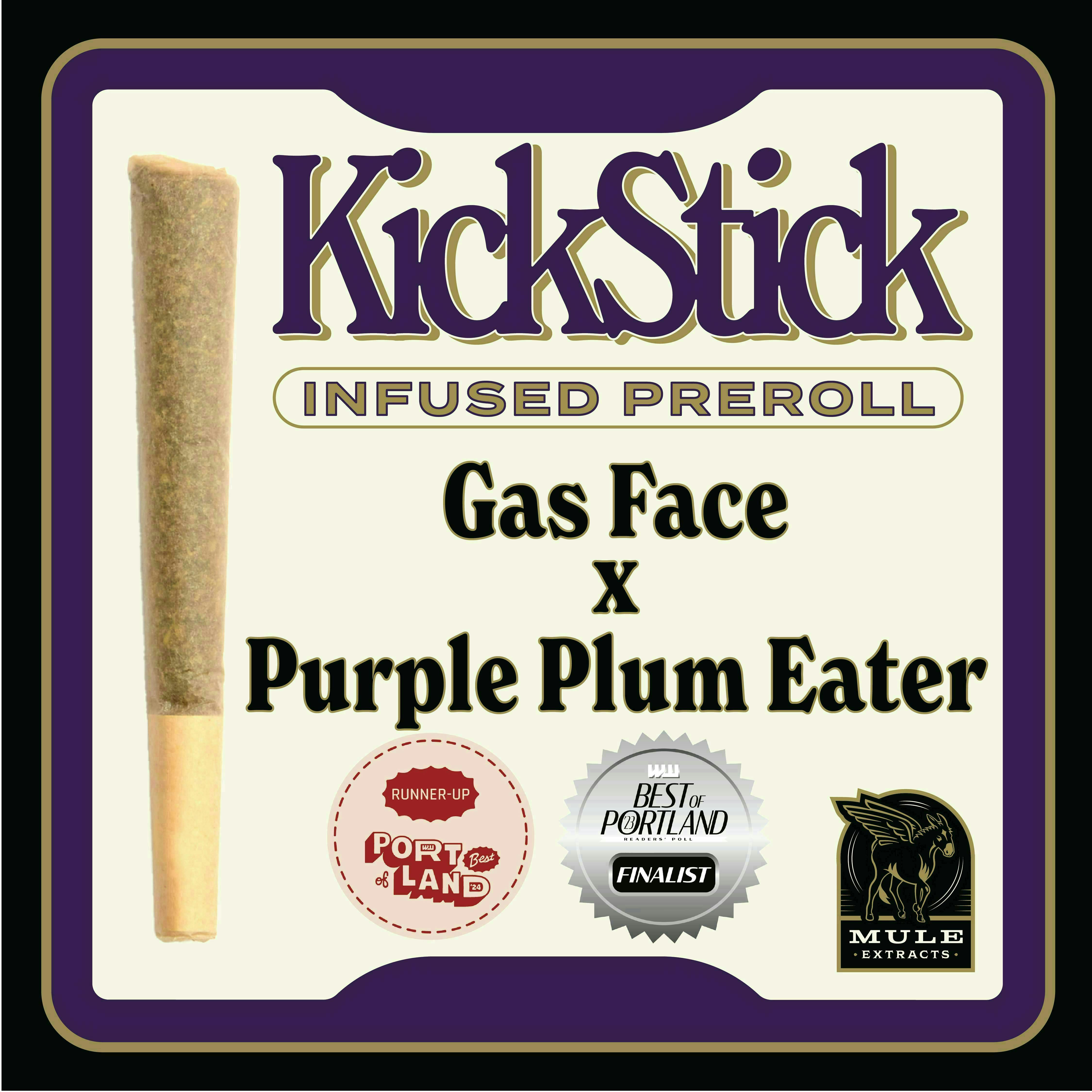 Mule Extracts - Gas Face x Purple Plum Eater | Infused Joint | 1g - 1